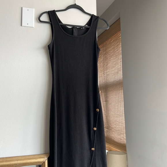 Black maxi dress with slit - Picture 1 of 3